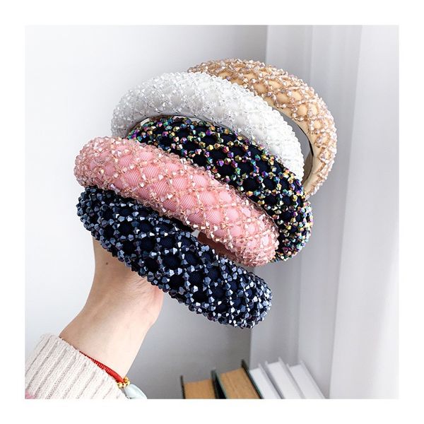 colorful crystal headband for woman luxury hand made crystal beaded sponge hair band bridal wedding party headbands girl accessories, Slivery;white
colorful crystal headband for woman luxury hand made crystal beaded sponge hair band bridal wedding party headbands girl accessories, Slivery;white