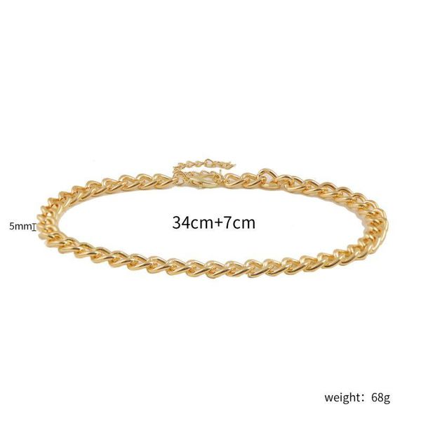 chokers punk hip hop style single layer thick neckline metal chain femininity fashion gold color alloy necklace, Golden;silver
chokers punk hip hop style single layer thick neckline metal chain femininity fashion gold color alloy necklace, Golden;silver