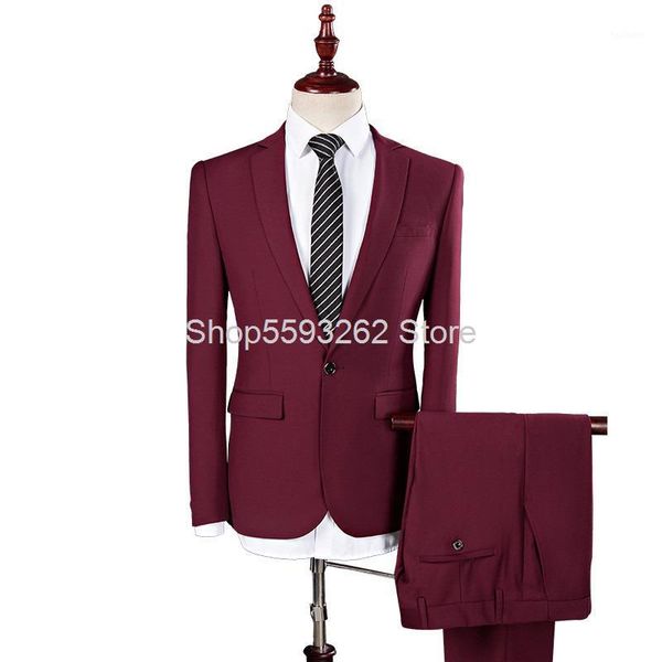 autumn men slim fit suit marriage groom big size suit male two-piece set1, White;black
autumn men slim fit suit marriage groom big size suit male two-piece set1, White;black