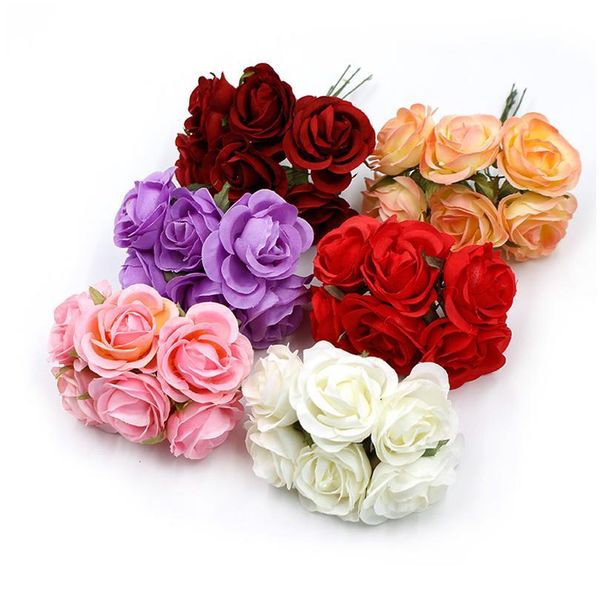 6pcs/lot 4cm mini rose artificial flowers bouquet for wedding home decoration diy handcraft gifts box wreath scrapbookin jllsvb
6pcs/lot 4cm mini rose artificial flowers bouquet for wedding home decoration diy handcraft gifts box wreath scrapbookin jllsvb