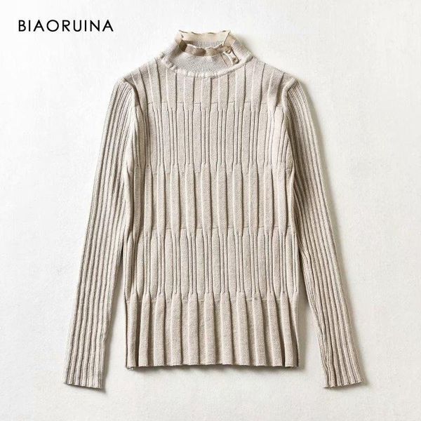 women's sweaters biaoruina women's solid color vertical striped stretch slim knitted pullover ruffled turtleneck ladies elegant sw, White;black
women's sweaters biaoruina women's solid color vertical striped stretch slim knitted pullover ruffled turtleneck ladies elegant sw, White;black