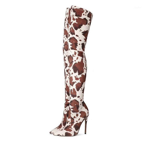 boots 2021 autumn winter stretch fashion zipper cow pattern over the knee thin high heel pointed toe lady shoes1, Black
boots 2021 autumn winter stretch fashion zipper cow pattern over the knee thin high heel pointed toe lady shoes1, Black
