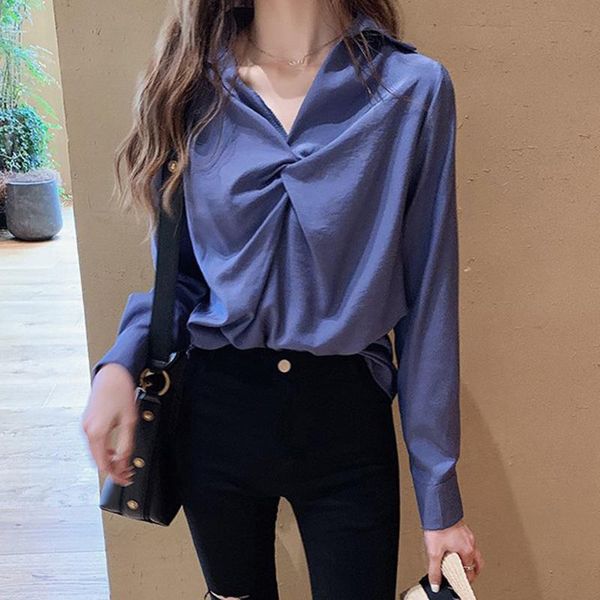 women plus size lapel blouses long sleeves shirts japanese and korean style solid knotted loose shirt office lady pretty shirt, White
women plus size lapel blouses long sleeves shirts japanese and korean style solid knotted loose shirt office lady pretty shirt, White
