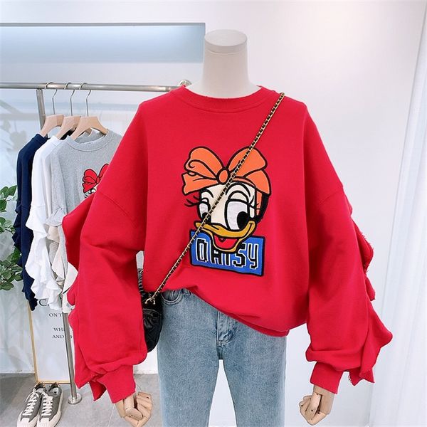 2021 vintage of the oversized embroidered cartoon women's sweatshirt crewneck cotton lovers autumn chic bf girl fashion design ss83, Black
2021 vintage of the oversized embroidered cartoon women's sweatshirt crewneck cotton lovers autumn chic bf girl fashion design ss83, Black