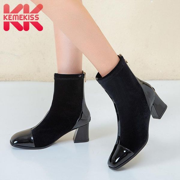boots kemekiss plus size 30-43 woman high heel patchwork zipper thick ankle women fashion winter shoes ladies footwea, Black
boots kemekiss plus size 30-43 woman high heel patchwork zipper thick ankle women fashion winter shoes ladies footwea, Black