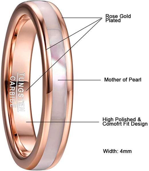 wedding rings tungsten carbide ring women's rose gold steel with mother of pearl shell comfort fit size 5-10, Slivery;golden
wedding rings tungsten carbide ring women's rose gold steel with mother of pearl shell comfort fit size 5-10, Slivery;golden