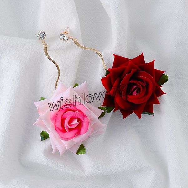 fashion colorful rose flower drop dangle earrings metal hoop gold plated dress earrings for women jewelry gift 2022, Silver
fashion colorful rose flower drop dangle earrings metal hoop gold plated dress earrings for women jewelry gift 2022, Silver