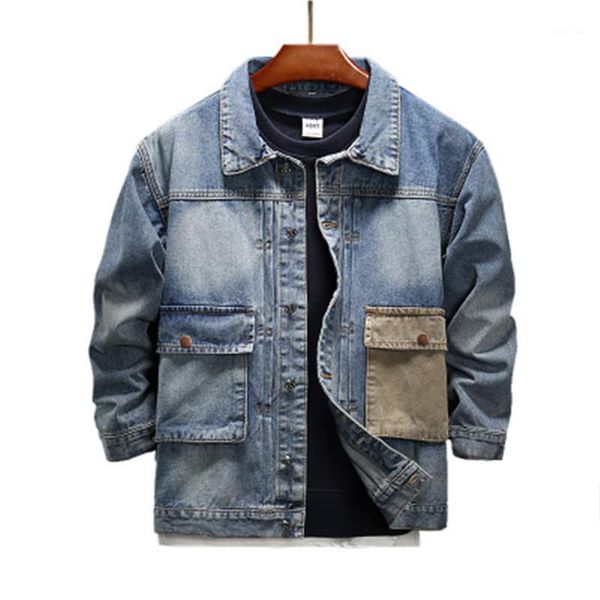 denim jacket fashion japanese trend long sleeve single breasted outerwear designer male winter denim casual loose pocket coats man tooling, Black;brown
denim jacket fashion japanese trend long sleeve single breasted outerwear designer male winter denim casual loose pocket coats man tooling, Black;brown