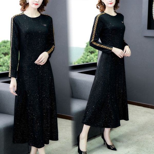 mwulr women's dress knitted long autumn winter 2019 korean fashion new skirt style round neck mother's long skirt with bottom yrkv, Black;gray
mwulr women's dress knitted long autumn winter 2019 korean fashion new skirt style round neck mother's long skirt with bottom yrkv, Black;gray