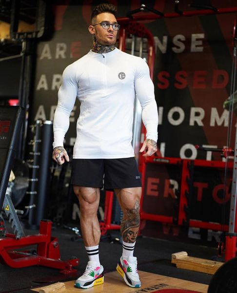 men autumn new style trend muscle fitness training casual sports running exercise breathable quick-drying long sleeve men's, White;black
men autumn new style trend muscle fitness training casual sports running exercise breathable quick-drying long sleeve men's, White;black