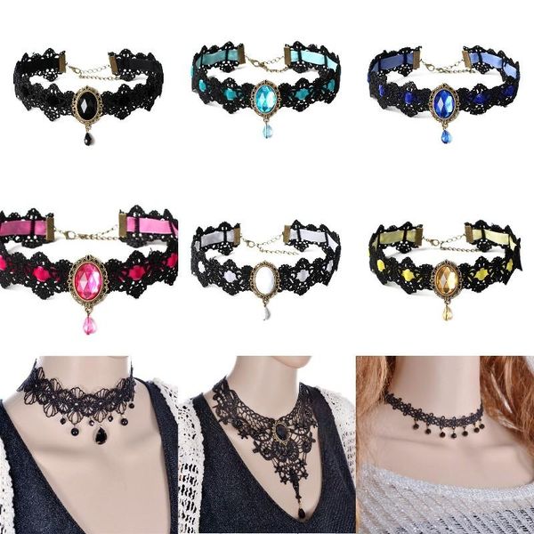 chokers vintage tassel chain women steampunk halloween jewelry gothic black beaded flowers lace neck choker necklace, Golden;silver
chokers vintage tassel chain women steampunk halloween jewelry gothic black beaded flowers lace neck choker necklace, Golden;silver