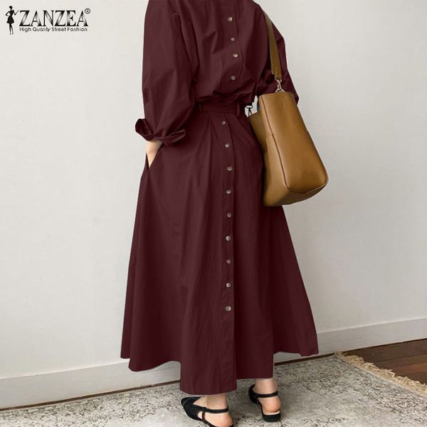 stylish zanzea women's autumn sundress 2020 casual long sleeve shirt dress belted female button down dresses robe femme vestidos y0118, Black;gray
stylish zanzea women's autumn sundress 2020 casual long sleeve shirt dress belted female button down dresses robe femme vestidos y0118, Black;gray