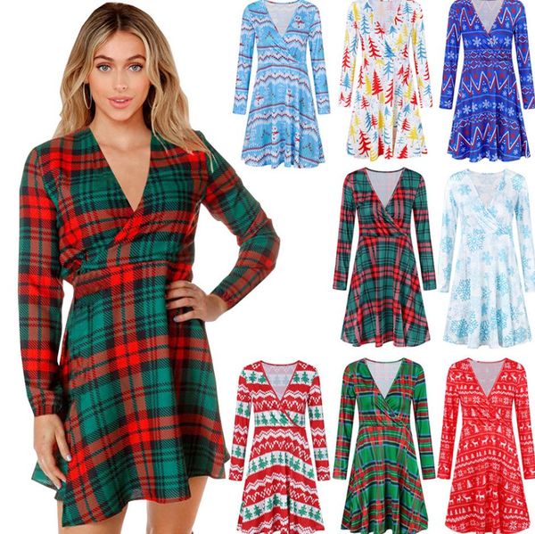 v-neck long-sleeved dress christmas plaid stripe print women xmas fashion blouse dresses autumn winter design boutique clothes new cz1105d, White
v-neck long-sleeved dress christmas plaid stripe print women xmas fashion blouse dresses autumn winter design boutique clothes new cz1105d, White