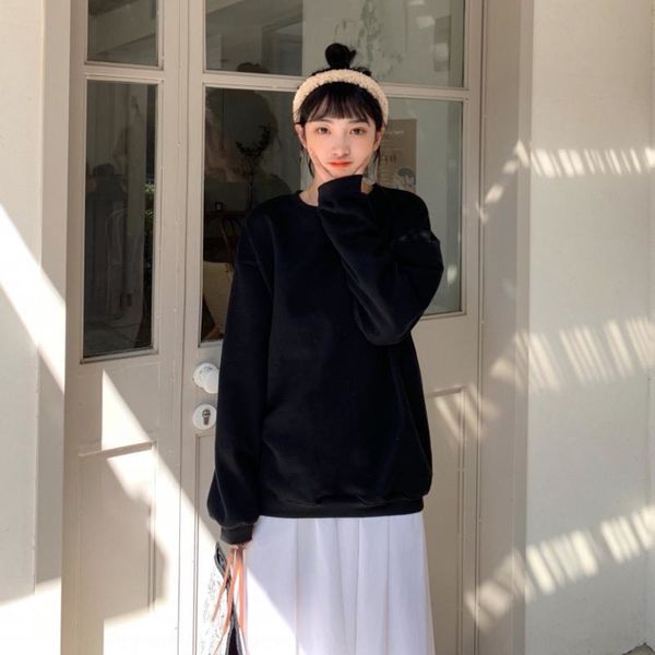 yvjei круглого студенческих женщины осени 2020 похудение sweatersweater свитер новых свободные корейский простого бархатной сплошного цвета, Black
yvjei круглого студенческих женщины осени 2020 похудение sweatersweater свитер новых свободные корейский простого бархатной сплошного цвета, Black