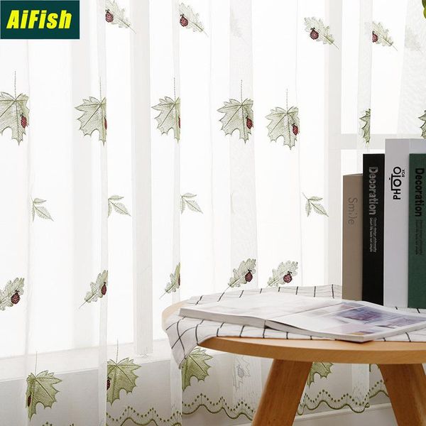 embroidered window screen green pastoral white transparent tulle simple bedroom living room wild gauze curtain m252-3
embroidered window screen green pastoral white transparent tulle simple bedroom living room wild gauze curtain m252-3
