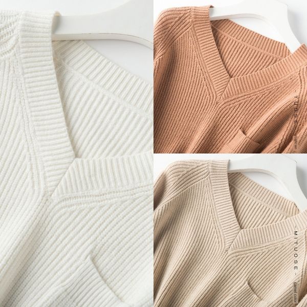 short pullover v-neck women's loose korean version of lazy wind bottoming shirt fall winter 2019 slim pullover sweater fit with pocket, White;black
short pullover v-neck women's loose korean version of lazy wind bottoming shirt fall winter 2019 slim pullover sweater fit with pocket, White;black