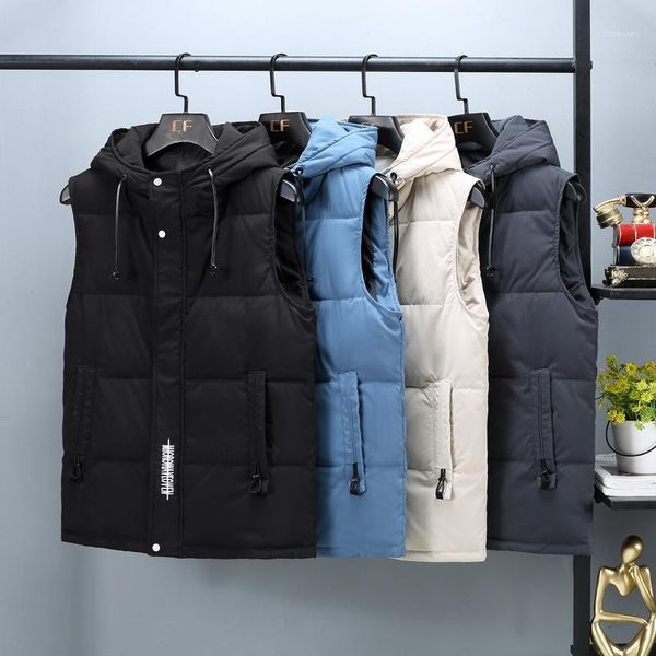 2020 men's autumn winter thick warm cotton-padded hood vest male waistcoat sleeveless jacket zipper coat solid color m-5xl,a9101, Black;white
2020 men's autumn winter thick warm cotton-padded hood vest male waistcoat sleeveless jacket zipper coat solid color m-5xl,a9101, Black;white