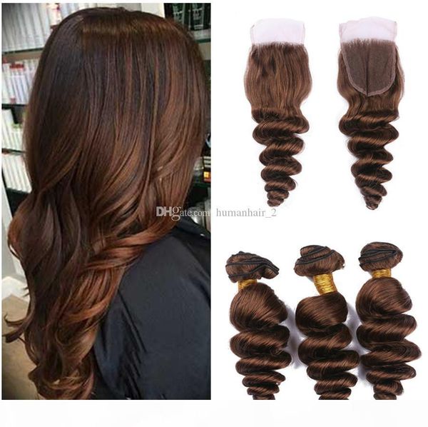 loose wave malaysian virgin hair color #4 medium brown human hair weaves 3 bundles with lace closure chestnut brown hair extensions, Black;brown
loose wave malaysian virgin hair color #4 medium brown human hair weaves 3 bundles with lace closure chestnut brown hair extensions, Black;brown