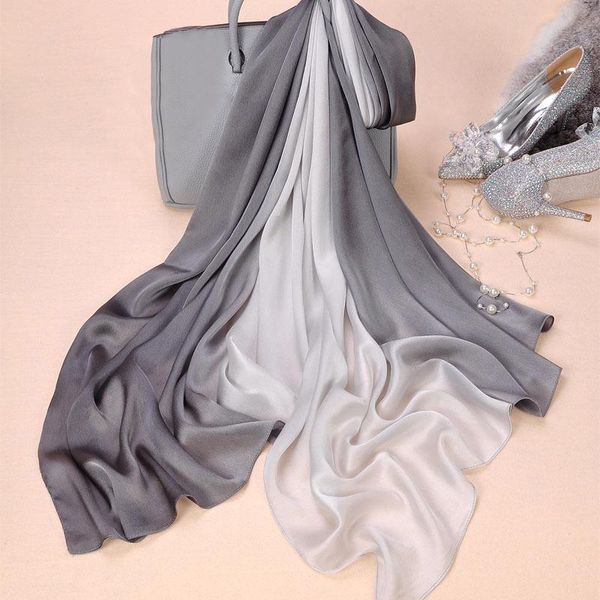 new selling ladies silk gradient color scarf satin fashion all-match long women shawl high quality, Blue;gray
new selling ladies silk gradient color scarf satin fashion all-match long women shawl high quality, Blue;gray