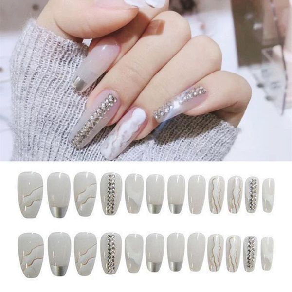 false nails 24pcs milk white long coffin full cover nail tips hill pattern rhinestone design french fake press on, Red;gold
false nails 24pcs milk white long coffin full cover nail tips hill pattern rhinestone design french fake press on, Red;gold
