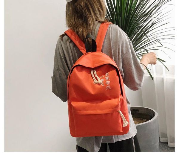 women text embroidery backpack casual portable travel backpacks for teenage girls bookbags fashion school shoulder bag bagpack
women text embroidery backpack casual portable travel backpacks for teenage girls bookbags fashion school shoulder bag bagpack