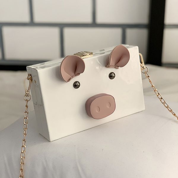small chains women box bags cute pig design leather shoulder bag female fashion handbag ladies clutch women messenger bags 
small chains women box bags cute pig design leather shoulder bag female fashion handbag ladies clutch women messenger bags