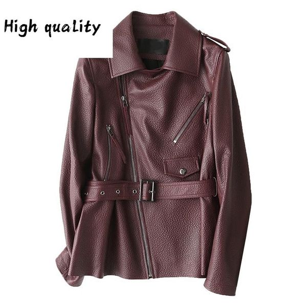 real women jacket regular natural sheepskin coat female spring autumn genuine leather jackets with belt x-139, Black
real women jacket regular natural sheepskin coat female spring autumn genuine leather jackets with belt x-139, Black