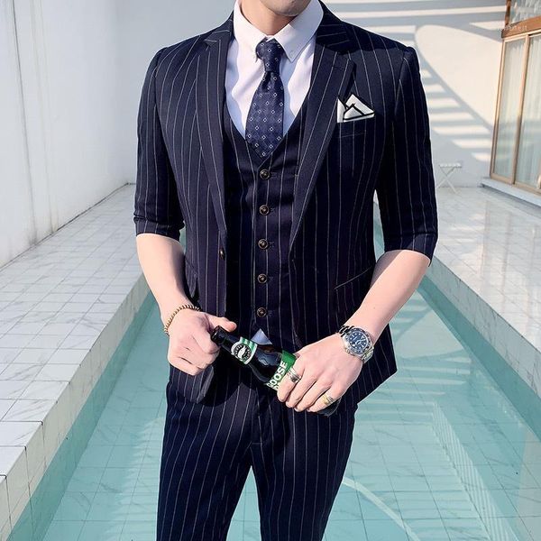 trajes de hombre 2020 genuine korean terno slim men's cropped sleeve suit nine pants set1, White;black
trajes de hombre 2020 genuine korean terno slim men's cropped sleeve suit nine pants set1, White;black