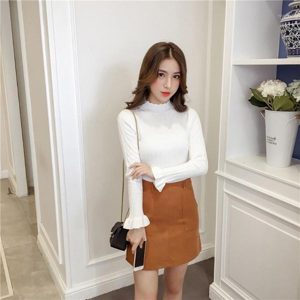 sweater women fashion ladys autumn knitted sweater bell sleeve turtleneck jumper casual style pull femme nouveaute 20191, White;black
sweater women fashion ladys autumn knitted sweater bell sleeve turtleneck jumper casual style pull femme nouveaute 20191, White;black