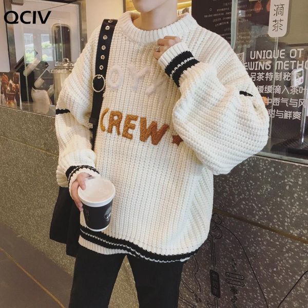 men's sweaters ins winter jacket couple's sweater style korean version fashion cool cotton knitwear loose pullover knitting shirt, White;black
men's sweaters ins winter jacket couple's sweater style korean version fashion cool cotton knitwear loose pullover knitting shirt, White;black