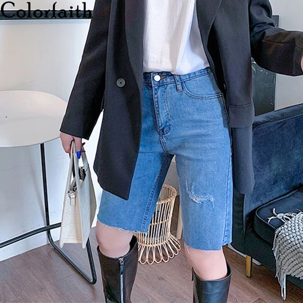 colorfaith new women's summer jeans high waist casual trousers ripped denim streetwear tassel wild knee length pants j3178 201030, Blue
colorfaith new women's summer jeans high waist casual trousers ripped denim streetwear tassel wild knee length pants j3178 201030, Blue