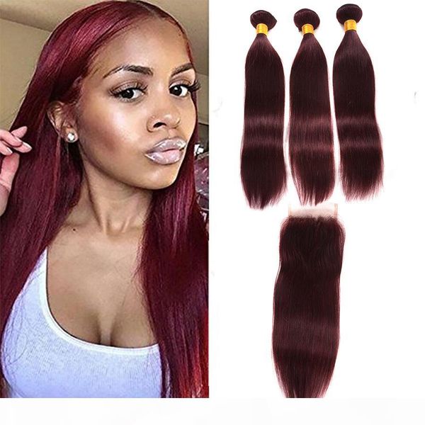 9a peruvian brazilian burgundy virgin hair with lace closure with bundles color 99j wine red straight hair weaves, Black;brown
9a peruvian brazilian burgundy virgin hair with lace closure with bundles color 99j wine red straight hair weaves, Black;brown