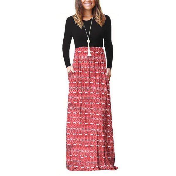 casual dresses women christmas tree print elegant high waist party maxi dress2021winter o neck plus size 3xl xmas robe, Black;gray
casual dresses women christmas tree print elegant high waist party maxi dress2021winter o neck plus size 3xl xmas robe, Black;gray