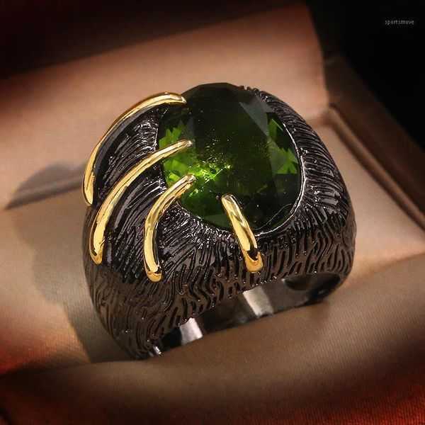 wedding rings women's vintage black gold big oval green zircon crystal tungsten ring engagement party bohemia jewelry1, Slivery;golden
wedding rings women's vintage black gold big oval green zircon crystal tungsten ring engagement party bohemia jewelry1, Slivery;golden