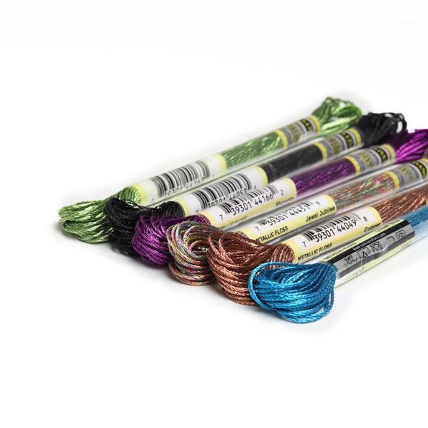 4th 6 skeins pack light effects floss 6 strands high sheen colors metallic embroidery floss cross stitch thread 8m1, Black;white
4th 6 skeins pack light effects floss 6 strands high sheen colors metallic embroidery floss cross stitch thread 8m1, Black;white