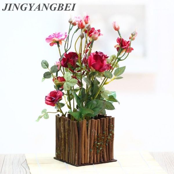 wooden fence bonsai artificial rose flowers with vase set potted fake flower deskplants home decoration1
wooden fence bonsai artificial rose flowers with vase set potted fake flower deskplants home decoration1