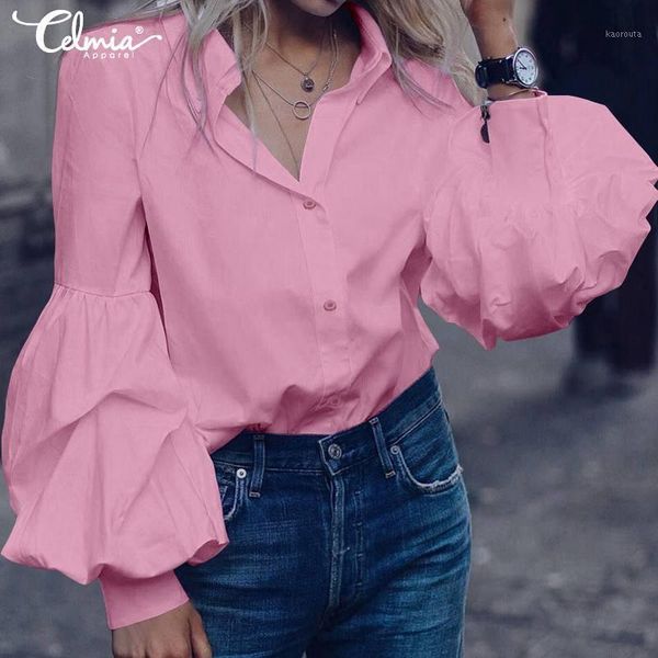 women casual pink blouses celmia 2020 autumn long puff sleeve plus size shirts ladies buttons work loose blusas femininas1, White
women casual pink blouses celmia 2020 autumn long puff sleeve plus size shirts ladies buttons work loose blusas femininas1, White
