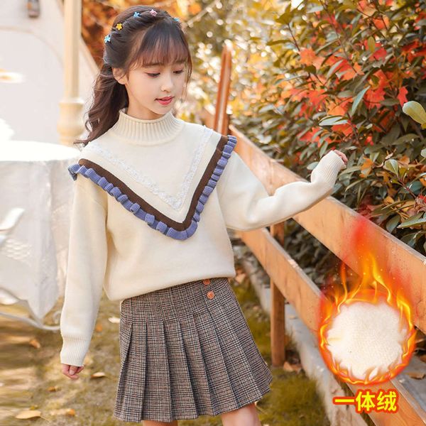 sweater new girls' 2020 cashmere thickened base coat women's middle school children's wear autumn and winter, Blue
sweater new girls' 2020 cashmere thickened base coat women's middle school children's wear autumn and winter, Blue
