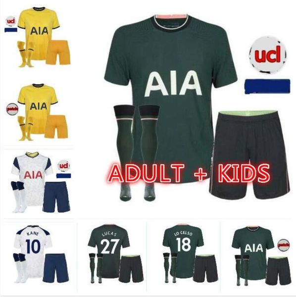 20 21 kane son bergwijn soccer jerseys 2020 2021 lucas spurs dele tottenham football kit shirt bale ndombele men kids sets boy socks, Black;yellow
20 21 kane son bergwijn soccer jerseys 2020 2021 lucas spurs dele tottenham football kit shirt bale ndombele men kids sets boy socks, Black;yellow