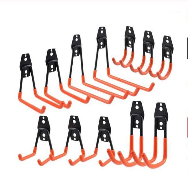 hooks & rails garage 12-pack storage hangers heavy duty wall mount organizer tool for ladders bike hooks1