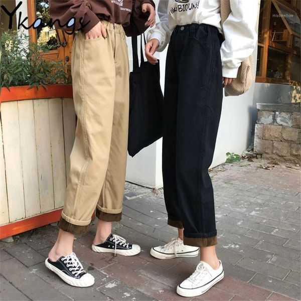 women's pants & capris autumn and winter plus velvet size female korean style loose harajuku trousers high waist thicked casual trendy, Black;white
women's pants & capris autumn and winter plus velvet size female korean style loose harajuku trousers high waist thicked casual trendy, Black;white