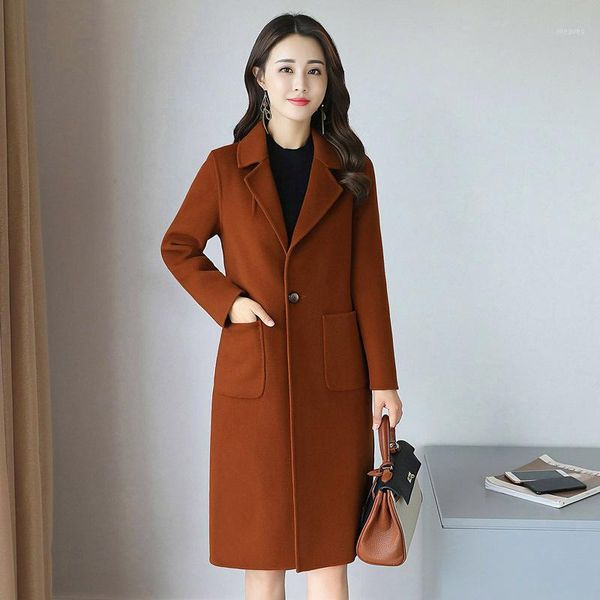 2019 new woman wool coat winter jacket women slim woolen long cashmere coats cardigan jackets elegant blend1, Black
2019 new woman wool coat winter jacket women slim woolen long cashmere coats cardigan jackets elegant blend1, Black