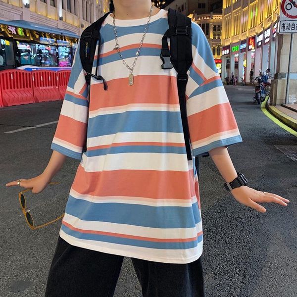 harajuku men's striped short sleeve tees summer casual couple t shirts 2020 streetwear man t-shirt1, White;black
harajuku men's striped short sleeve tees summer casual couple t shirts 2020 streetwear man t-shirt1, White;black