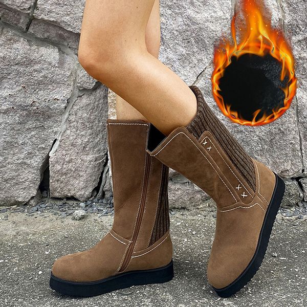 women bootsand gift for women boots winter autumn girls flat heel boot fashion knitting patchwork shoes, Black
women bootsand gift for women boots winter autumn girls flat heel boot fashion knitting patchwork shoes, Black