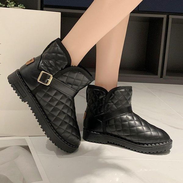 2020 women warm short plush snow boots winter comfortable low heel ankle boots woman fashion buckle slip on botas mujer, Black
2020 women warm short plush snow boots winter comfortable low heel ankle boots woman fashion buckle slip on botas mujer, Black