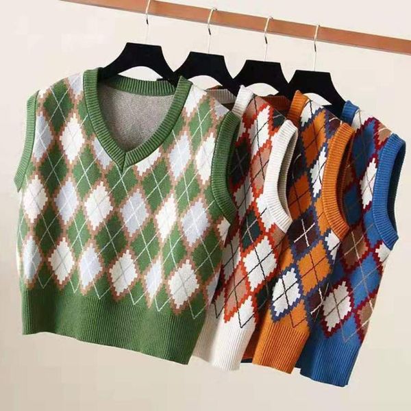 preppy style knit vest women short knitted sweater coat sleeveless plaid waistcoat autumn crop outwear chalecos para mujer1, Black;white
preppy style knit vest women short knitted sweater coat sleeveless plaid waistcoat autumn crop outwear chalecos para mujer1, Black;white