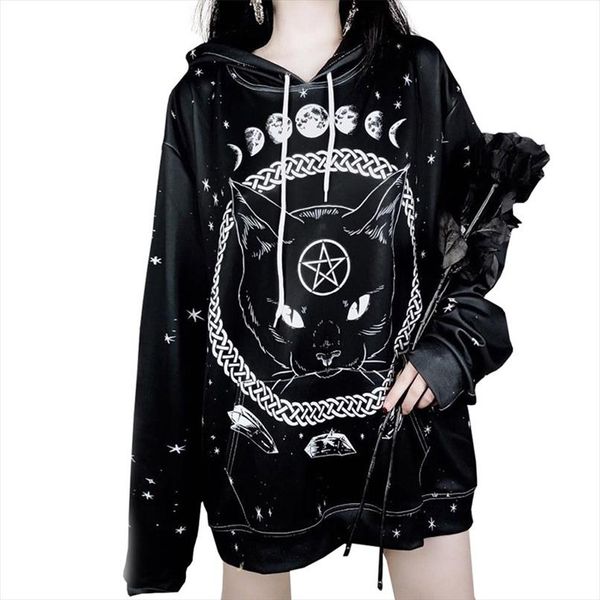 casual halloween cat autumn oversized jumper hooded pullover womens female loose pullover hoodies outwear, Black
casual halloween cat autumn oversized jumper hooded pullover womens female loose pullover hoodies outwear, Black