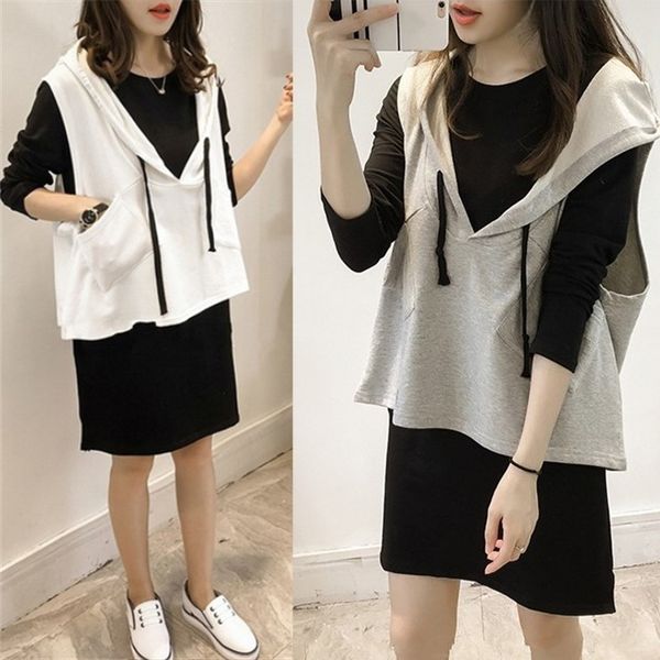 autumn women's sleeve hooded heart machine large korean bottom small shirt student medium long two piece t-shirt 
autumn women's sleeve hooded heart machine large korean bottom small shirt student medium long two piece t-shirt