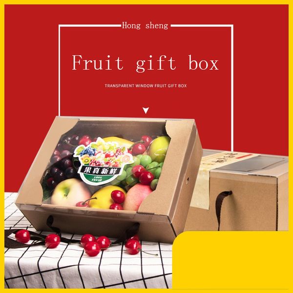10pcs/quality fruit gift box packaging box transparent cover gift kraft paper box custom fresh carton
10pcs/quality fruit gift box packaging box transparent cover gift kraft paper box custom fresh carton