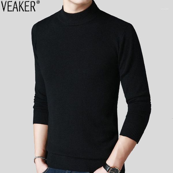 2020 new men's solid color turtleneck sweater pullovers male black red slim fit high neck sweaters knitted pullover -3xl1, White;black
2020 new men's solid color turtleneck sweater pullovers male black red slim fit high neck sweaters knitted pullover -3xl1, White;black